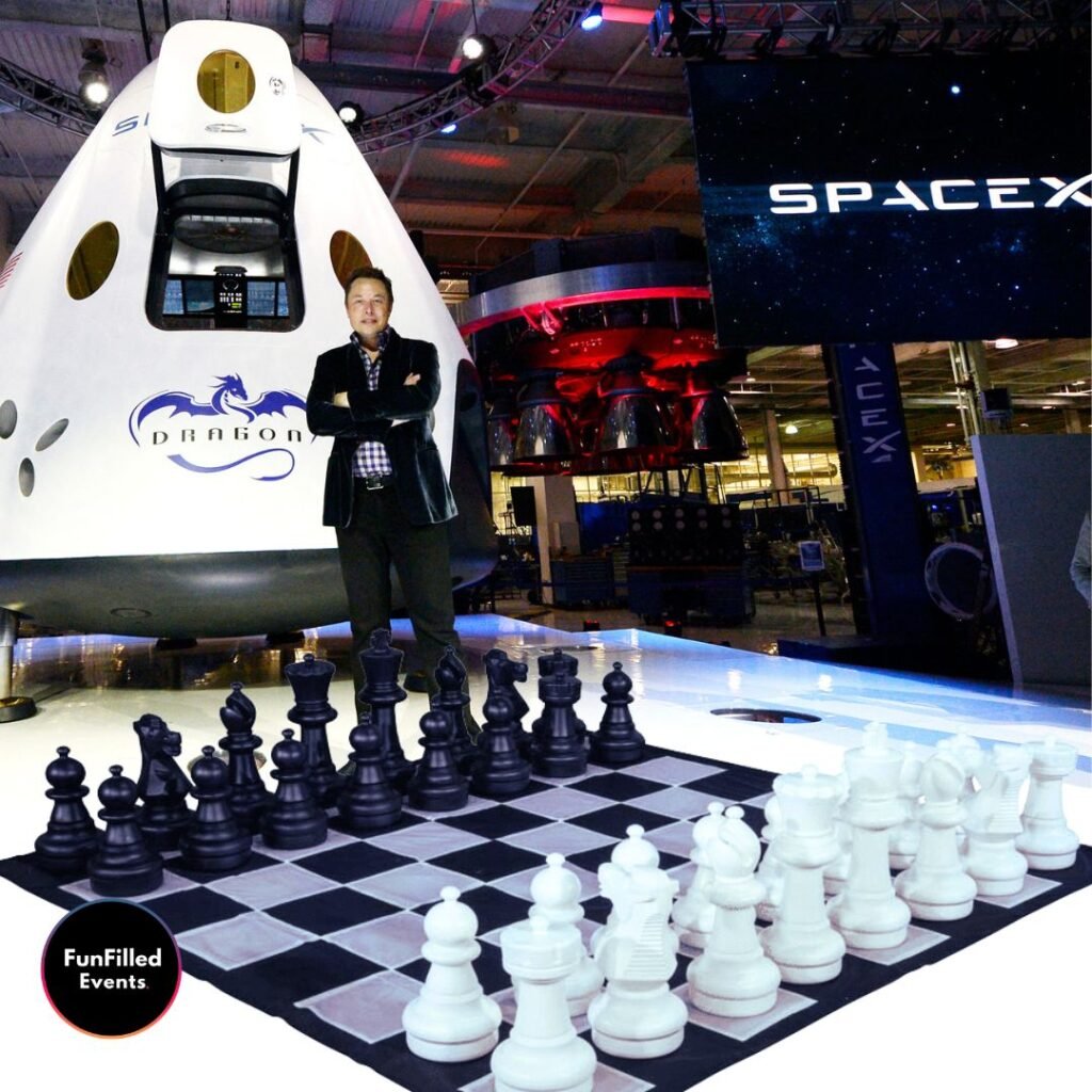 Giant Chess Hire - Space X x FunFilled Events